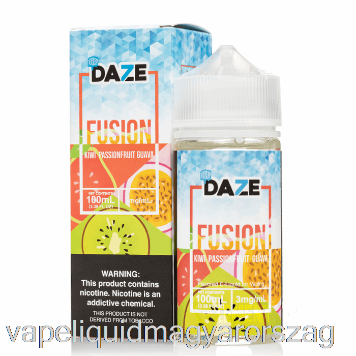 Jeges Kivi Passionfruit Guava - 7 Daze Fúzió - 100 Ml 0 Mg Vape Toll